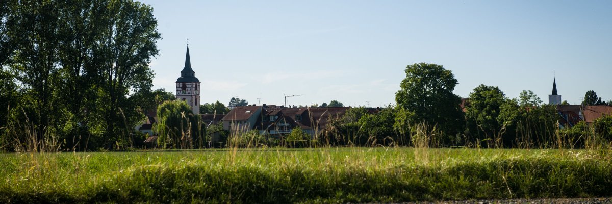 Blick von Ueberau nach Reinheim